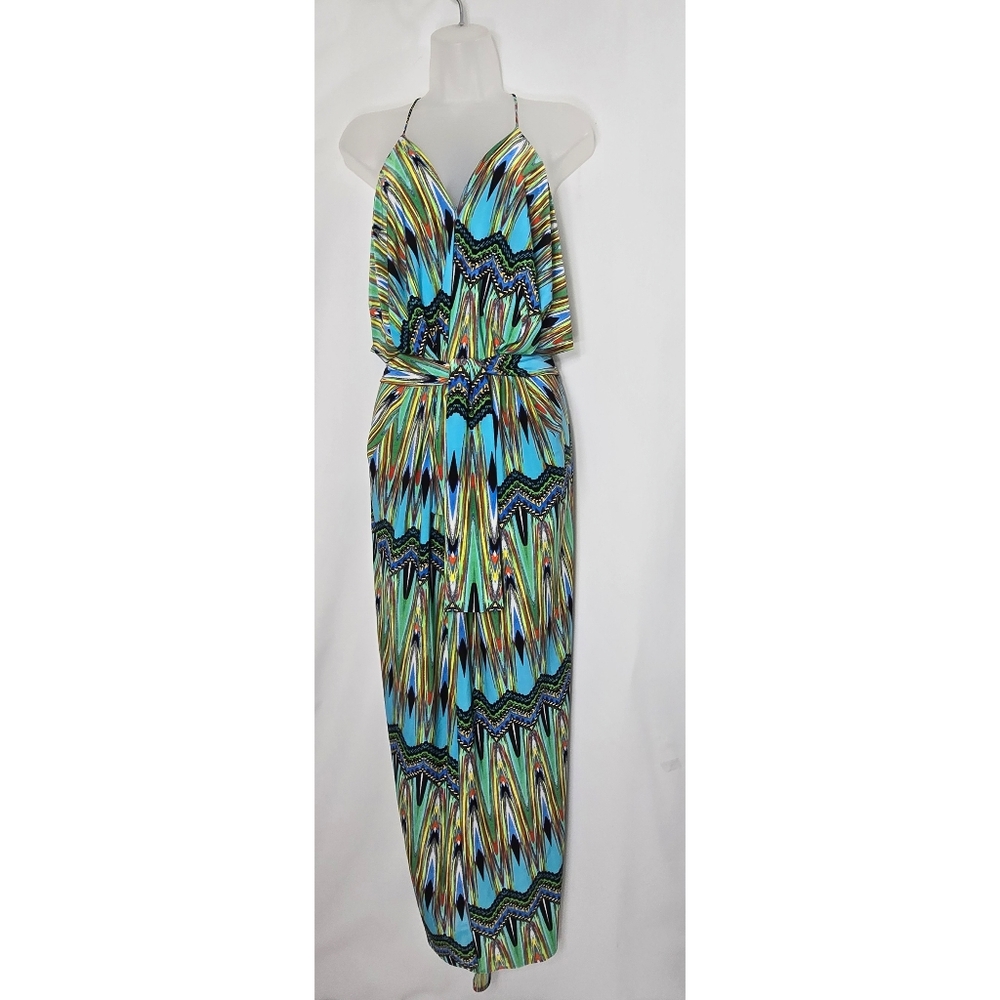 T-Bags Los Angeles Tie Front Maxi Dress - Picture 2 of 15
